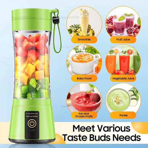 Portable USB Rechargeable Blendar-Mini Smoothie Maker 380ml
